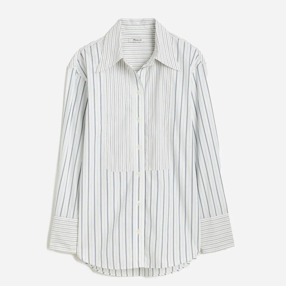 NWT Madewell Tuxedo Button-Up Shirt in Poplin Size S
